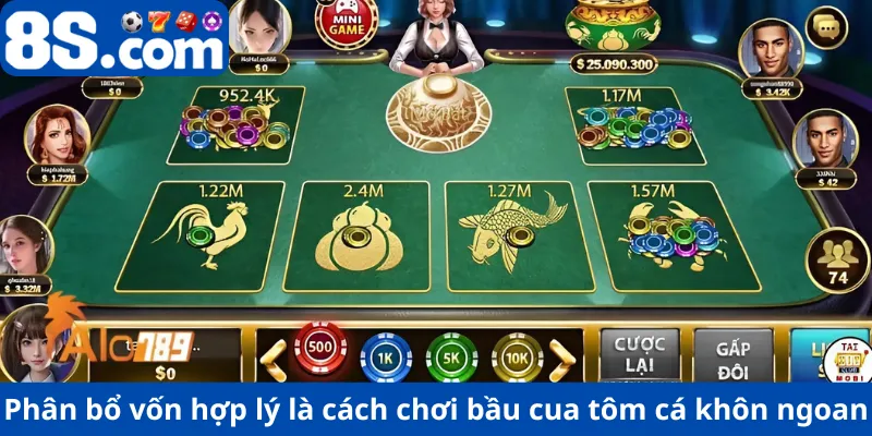 Phân bổ vốn hợp lý là cách chơi bầu cua tôm cá khôn ngoan
