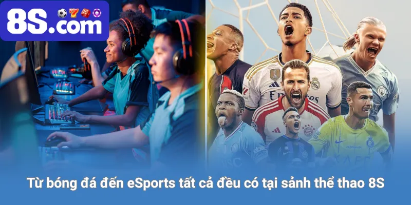 Từ bóng đá đến eSports tất cả đều có tại sảnh thể thao 8S